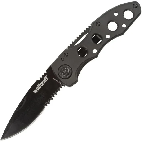Wolfcraft Klappmesser 4289000, Klingenlänge 7,5cm, Aluminium, Schwarz 8