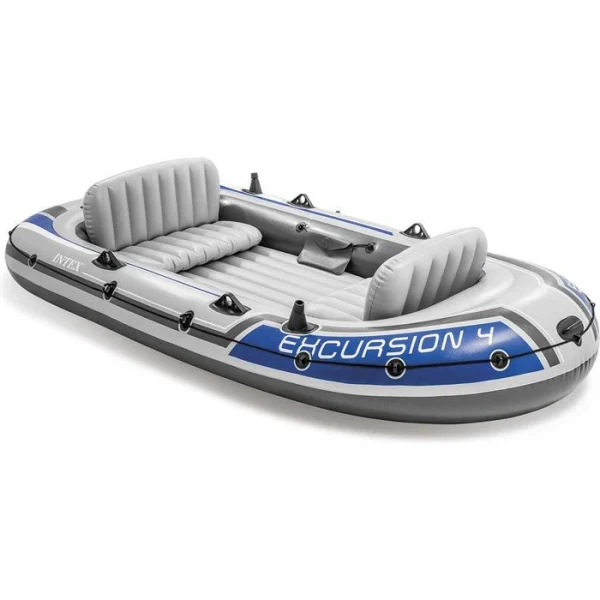 Intex Schlauchboot Excursion 4 Set, 68324NP, Bis 4 Personen, Mit Luftpumpe Und 2 Paddeln 4