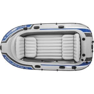 Intex Schlauchboot Excursion 4 Set, 68324NP, Bis 4 Personen, Mit Luftpumpe Und 2 Paddeln 7