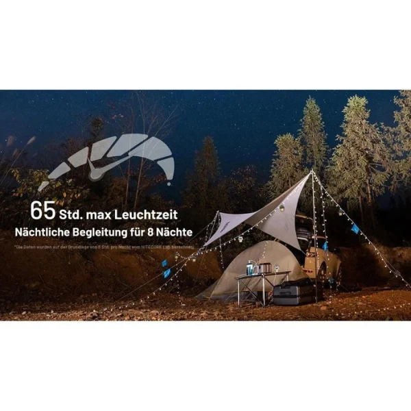 Nitecore Campinglampe LR40 Weiß LED Dimmbar, 100 Lumen, Akku, USB, Powerbank 7