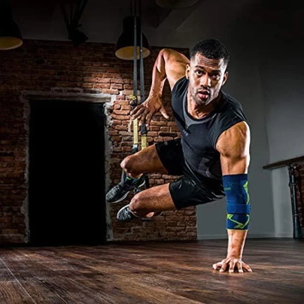 Medi Ellenbogenbandage Epicomed E+motion, Für Links & Rechts, Merino, Blau/grün, Größe III 7