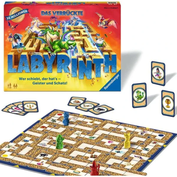 Ravensburger Brettspiel Das Verrückte Labyrinth, Ab 7 Jahre, 2-4 Spieler 8