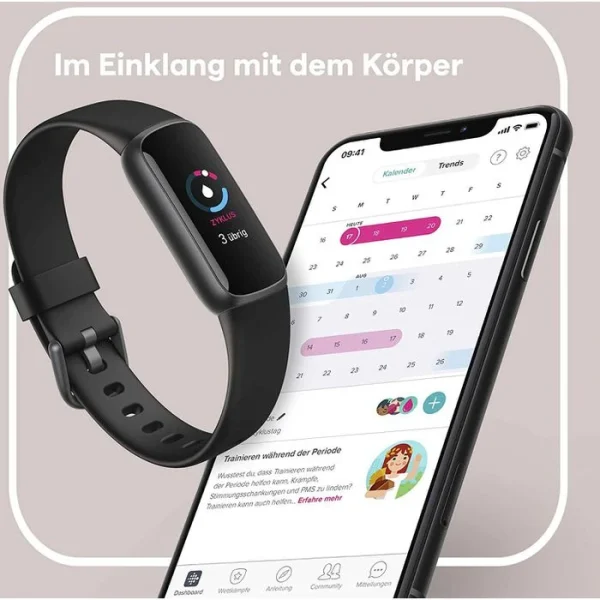 Fitbit Fitness-Tracker Luxe Schwarz, Puls-, SpO2-Messung, OLED, Wasserdicht 6