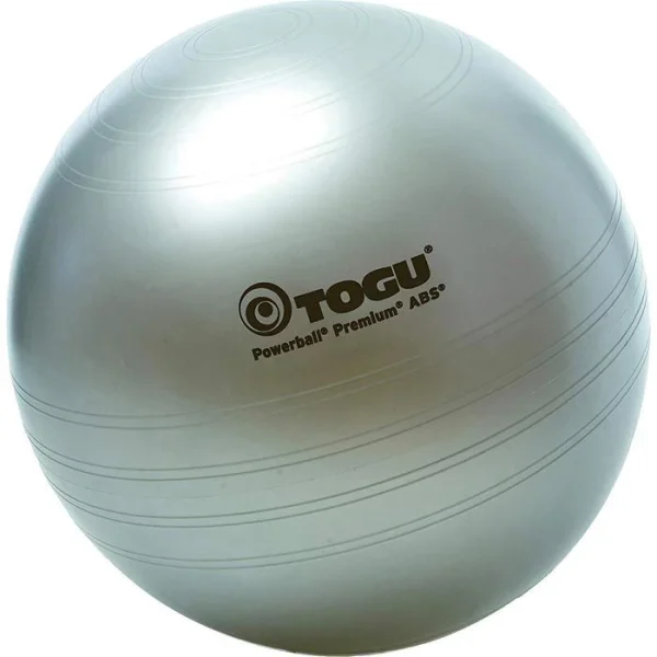 Togu Gymnastikball Powerball Premium ABS, 75cm, Belastbar Bis 1.000kg, Silber 1