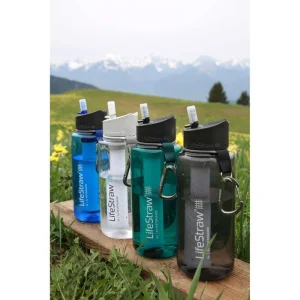 LifeStraw Trinkflasche Go Dark Teal, 1 L, Kunststoff, Türkis, Mit Wasserfilter 20