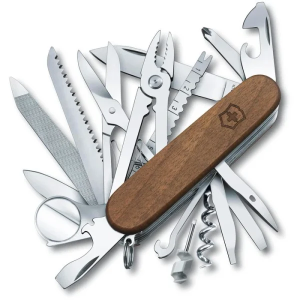 Victorinox Taschenmesser Swiss Champ Wood, 1.6791.63, Nussbaum, 29 Funktionen 1