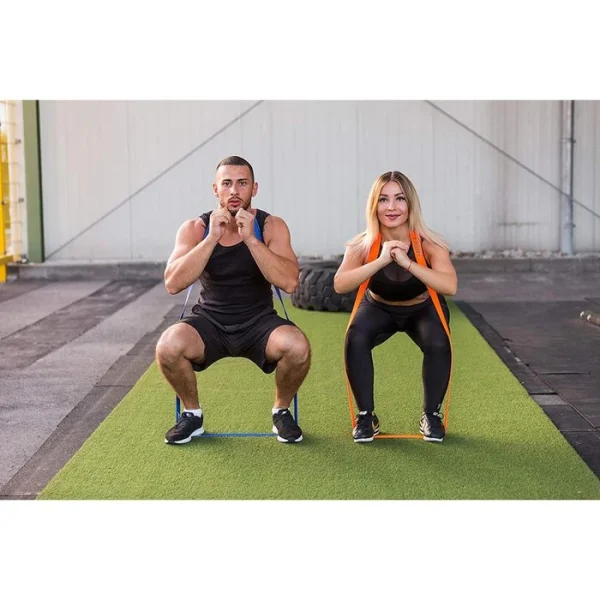 ActiveVikings Fitnessband Pull-Up Stoff, 1m, Sehr Leichter Widerstand, Rot, Loop 4