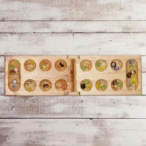 Relaxdays Brettspiel Kalaha – Steinchenspiel, Ab 6 Jahre, 2 Spieler 12
