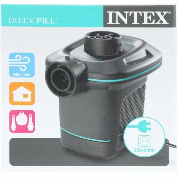 Intex Luftpumpe Quick-Fill 230V, 66640, Elektropumpe 230 V, Mit Ventiladapter 8