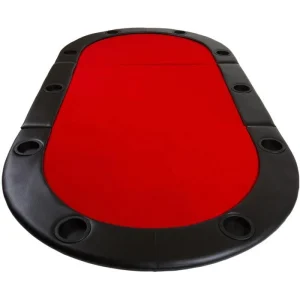 Maxstore Pokermatte 20030106a, 208 X 106 Cm, Oval, 10 Spieler, Rot 11