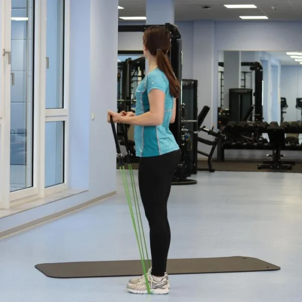 Togu Fitnessband Theragym Pro Set, 1,4m, Starker Widerstand, Grün, Mit Festen Griffen 3