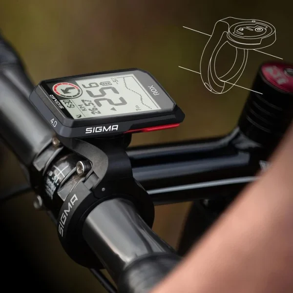 Sigma Fahrradcomputer ROX 4.0 GPS Sensor Set 01064, Kabellos, Schwarz, Mit GPS, Wasserdicht 3
