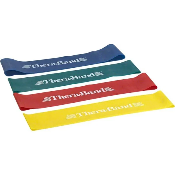 THERABAND Fitnessband Übungsband, 30,5cm, Extra Starker Widerstand, Blau, Loop 6