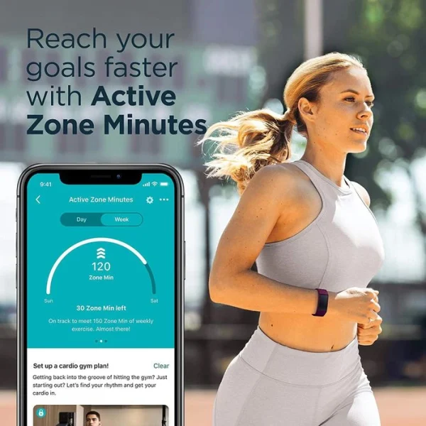 Fitbit Fitness-Tracker Charge 4 Stormblue, Pulsmessung, GPS, Bluetooth, OLED, Wasserdicht 5