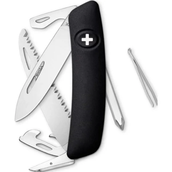 SWIZA Taschenmesser D06, Schwarz, 12 Funktionen 1