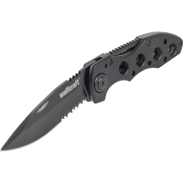 Wolfcraft Klappmesser 4289000, Klingenlänge 7,5cm, Aluminium, Schwarz 1
