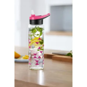 Emsa Trinkflasche Drink2Go Tritan Triangle N30310, 0,7 L, Kunststoff, Transparent / Pink 14