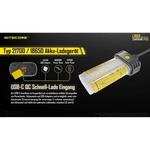 Nitecore Campinglampe LR60 LED Dimmbar, 280 Lumen, Akku, Magnet, Powerbank 20