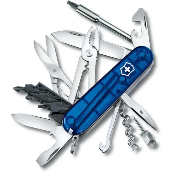 Victorinox Taschenmesser CyberTool M 1.7725.T2, Blau Transparent, 32 Funktionen 1