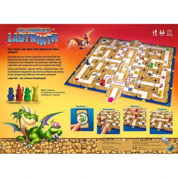 Ravensburger Brettspiel Das Verrückte Labyrinth, Ab 7 Jahre, 2-4 Spieler 4