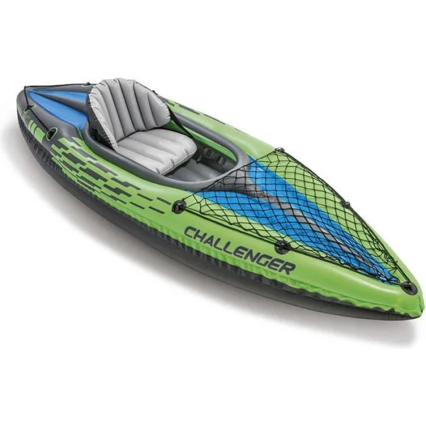 Intex Schlauchboot Challenger K1 Kayak, 68305NP, Für 1 Person, Mit Luftpumpe Und 1 Paddel 4