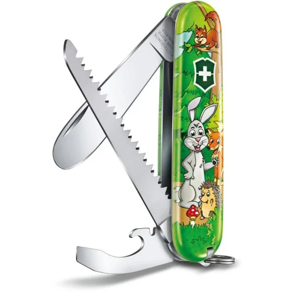 Victorinox Taschenmesser My First Tier-Edition, 0.2373.E2, Mit Nackenband Und Malbuch, Hase 4