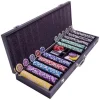 Nexos Pokerkoffer Wooden Black Edition, 500 Chips, Holz-Koffer, 2 Decks Plastikkarten, Dealer Button 14