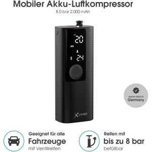 XLayer Luftpumpe 219008, Air Compressor, Akkupumpe, Mit Manometer 17