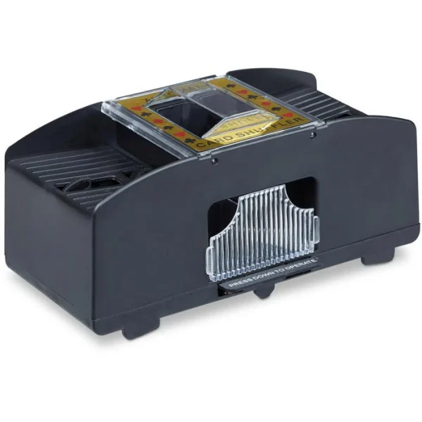 Kartenmischmaschine Relaxdays Elektrisch, Kartenformat 6,5 X 9 Cm, Für 2 Decks 4