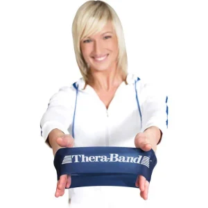 THERABAND Fitnessband Übungsband, 30,5cm, Extra Starker Widerstand, Blau, Loop 9