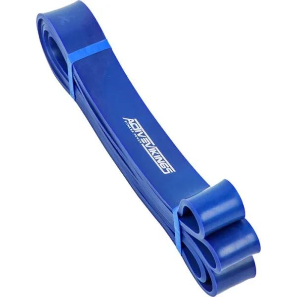 ActiveVikings Fitnessband Pull-Up, 1m, Mittlerer Widerstand, Blau, Loop 3