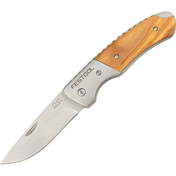 Festool Klappmesser 203994, Klingenlänge 8,5cm, Olivenholz, Braun 1