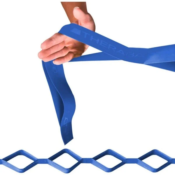 THERABAND Fitnessband Übungsband CLX 2m, Extra Starker Widerstand, Blau 4