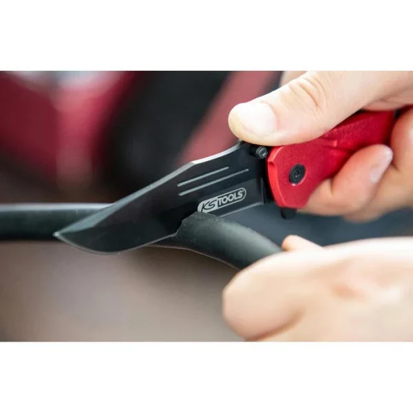 Ks Tools KS-Tools Klappmesser 907.2220, Klingenlänge 8,5cm, Aluminium, Rot / Schwarz 6