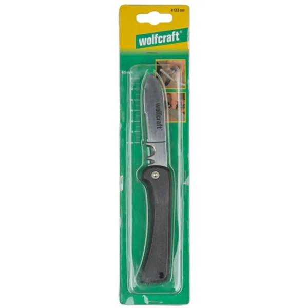 Wolfcraft Klappmesser 4122000, Klingenlänge 8,5cm, Kunststoff, Schwarz 5