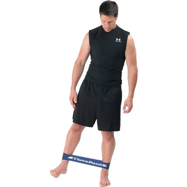 THERABAND Fitnessband Übungsband, 30,5cm, Extra Starker Widerstand, Blau, Loop 4