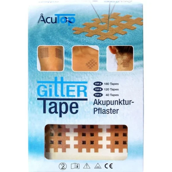 AcuTop Gittertape Typ A, Hautfarben, 2,7 X 2,1cm, 180 Strips 5