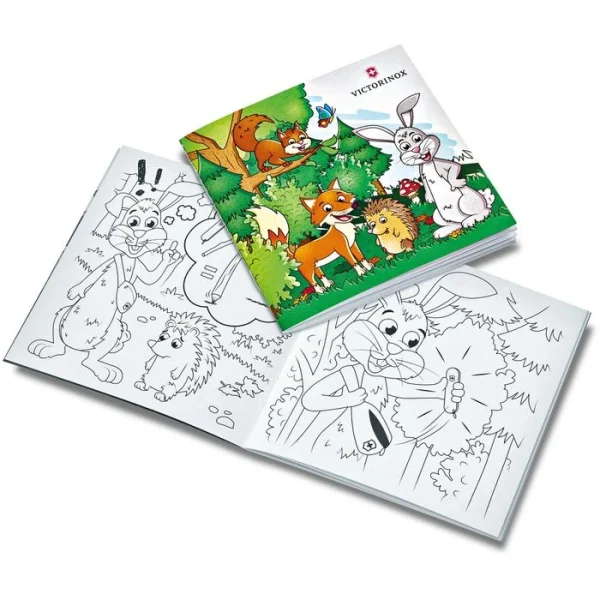 Victorinox Taschenmesser My First Tier-Edition, 0.2373.E2, Mit Nackenband Und Malbuch, Hase 6