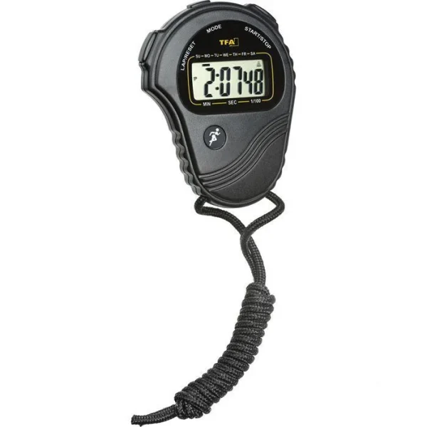 TFA Stoppuhr 38.2029 Digital, Für Sport, Schwarz 1