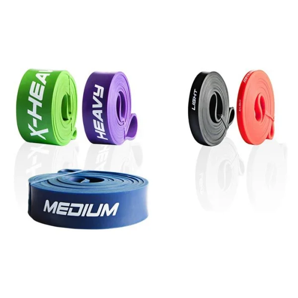 ActiveVikings Fitnessband Pull-Up, 1m, Mittlerer Widerstand, Blau, Loop 4