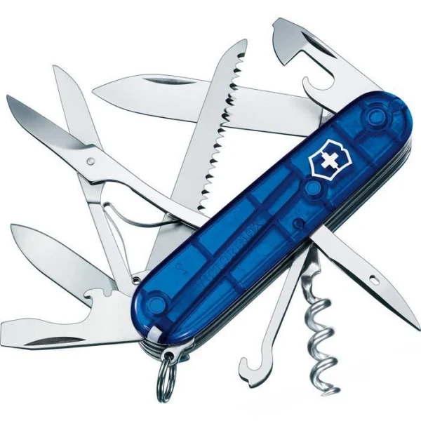 Victorinox Taschenmesser Huntsman 1.3713.T2, Blau Transparent, 15 Funktionen 1