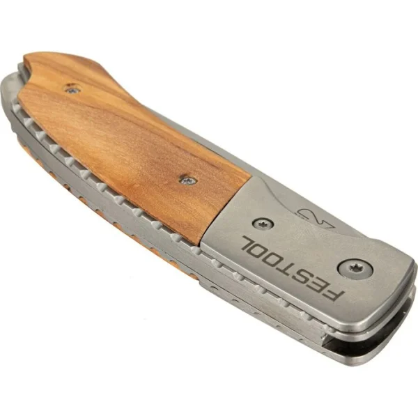 Festool Klappmesser 203994, Klingenlänge 8,5cm, Olivenholz, Braun 6