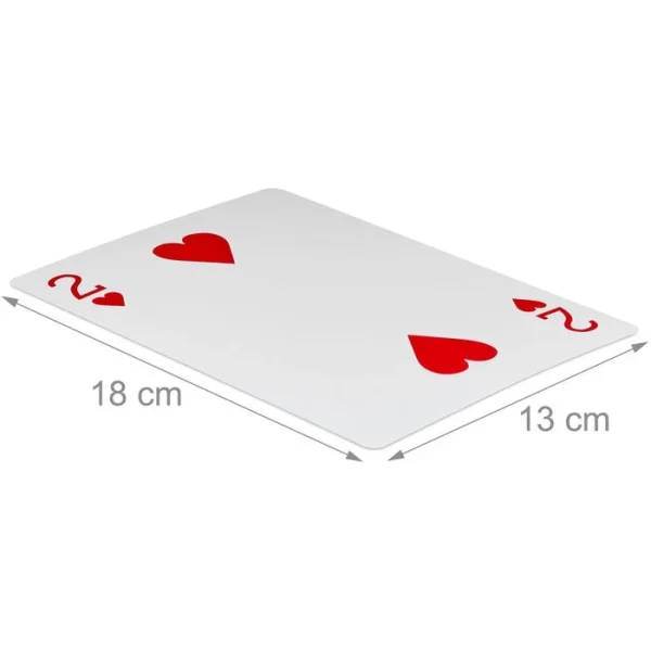 Relaxdays Spielkarten 10023627, Jumbo Pokerkarten, 54 XXL-Karten, Plastik, Anglo-Amerikanisches Bild 4