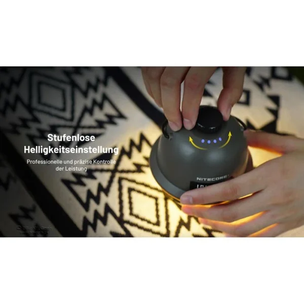 Nitecore Campinglampe LR40 Weiß LED Dimmbar, 100 Lumen, Akku, USB, Powerbank 5