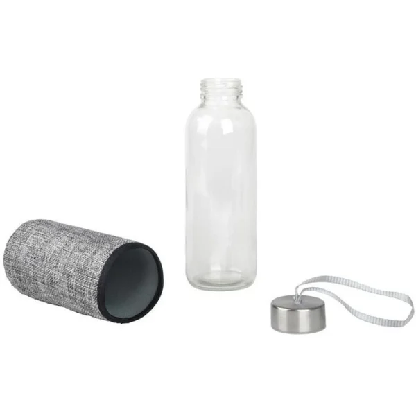 Böttcher-AG Trinkflasche Mit Hülle, 0,45 L, Glas, Transparent 3