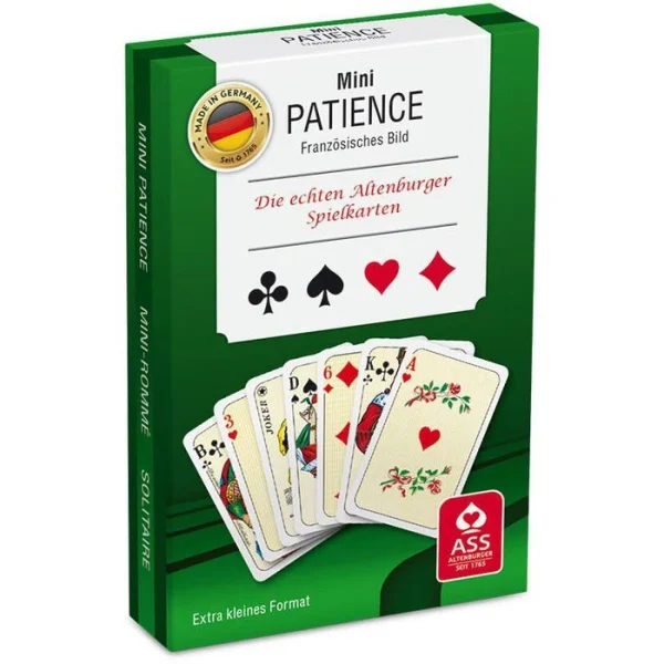 ASS Spielkarten Altenburger 22570097 Mini-Patience, 2×55 Mini-Karten, Papier, Franz. Bild, Romme 1