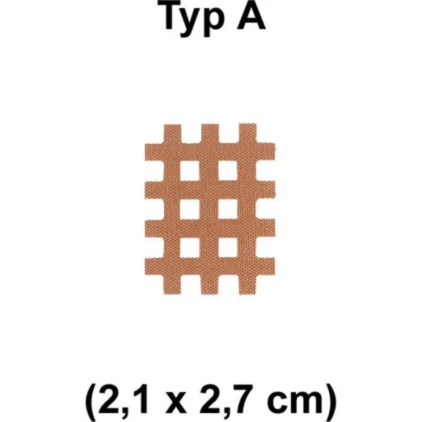 AcuTop Gittertape Typ A, Hautfarben, 2,7 X 2,1cm, 180 Strips 4