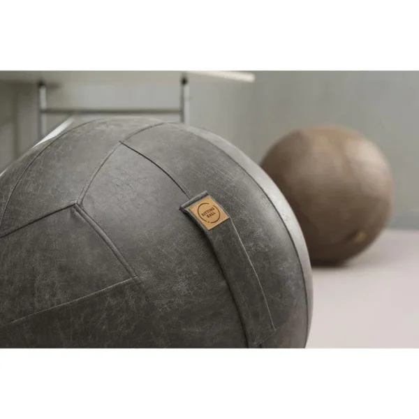 Sitting-Ball Sitzball FRANKIE, Lederoptik, Anthrazit 5