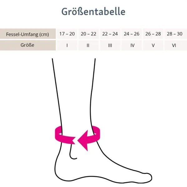 Medi Fußbandage Zweizug Knöchelbandage, Sprunggelenk, Rechts & Links, Sand, Größe V 4