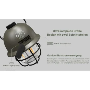 Nitecore Campinglampe LR40 Weiß LED Dimmbar, 100 Lumen, Akku, USB, Powerbank 18